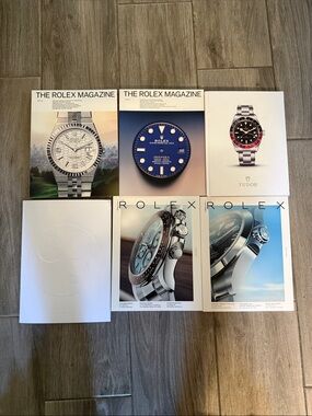 Rolex Men’s Magazine Set - Blue, Silver, Black and Red Accents